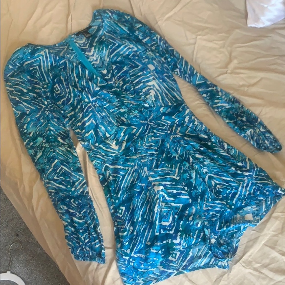Blue romper with pockets